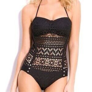 Robin Piccone lace cut out on piece Swimsuit